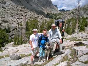 My family and me in the WInd River Range of Wyoming