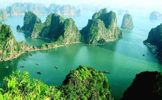 The limestone islands of Vietnam's Ha Long Bay - sheer delight for kayakers