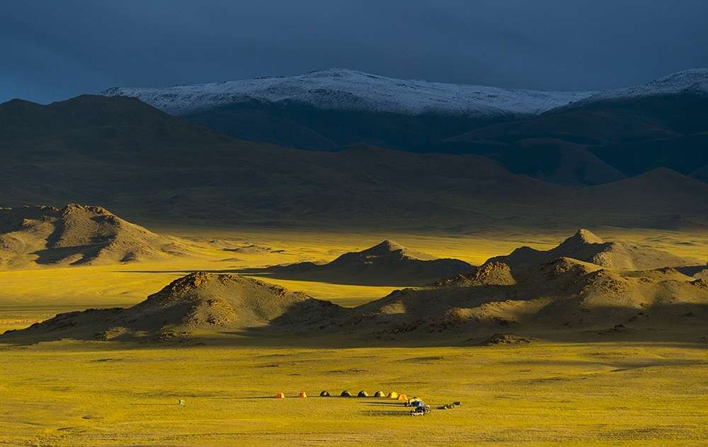 One of our camps on the “In Search of the Snow Leopard” expedition. © Olaf Malver