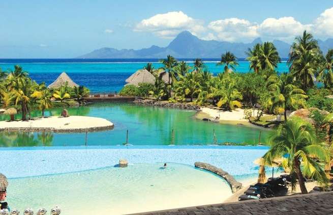 beautiful coastal scenery of Tahiti, French Polynesia
