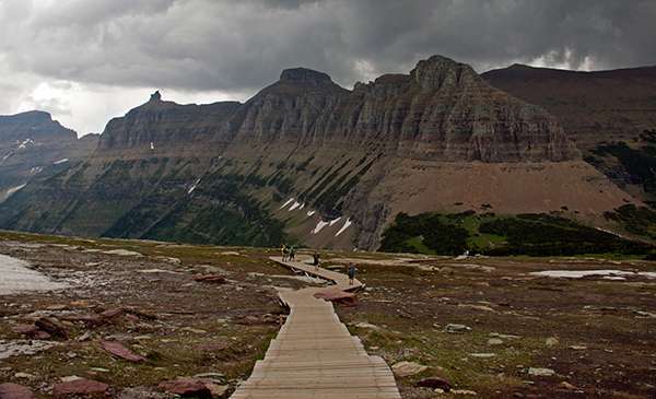 Because of the boardwalk, the Logan Pass trail seems easy at the beginning, but it soon takes you into a wild world. ©Candice Gaukel Andrews 