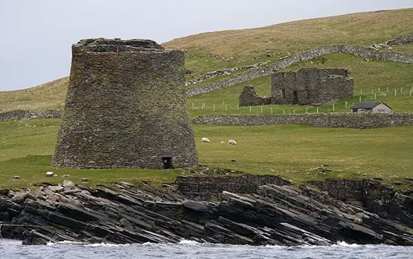 The Iron Age Broch of Mousa in Shetland, Scotland, is the tallest that remains standing in the world and among the best-preserved prehistoric buildings in Europe. It was constructed in about 100 B.C. ©Candice Gaukel Andrews