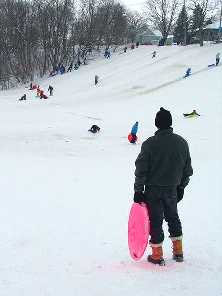 Thirty years from now, will children know what a “sledding hill” is? ©John T. Andrews