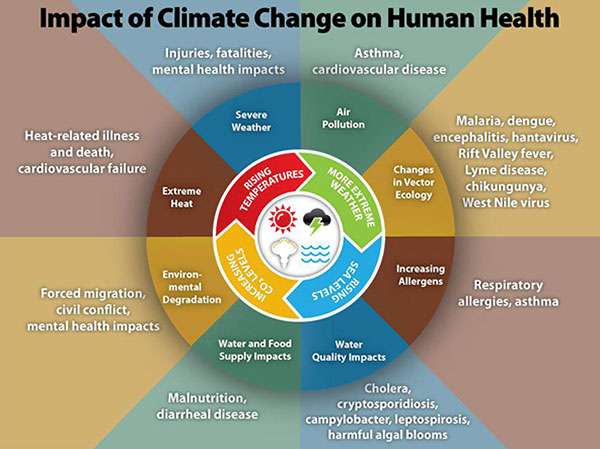 Climate change influences human health and world politics in numerous ways. ©CDC