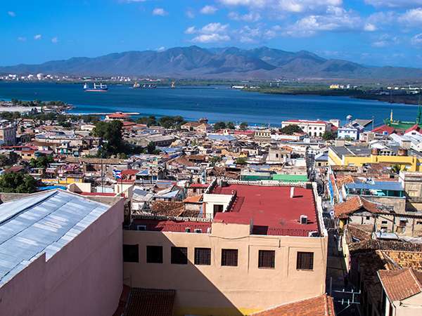View of Santiago de Cuba in Cuba