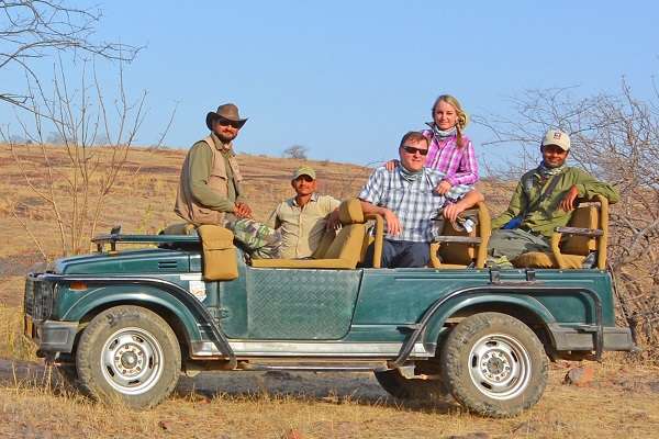Nature travelers on an India safari