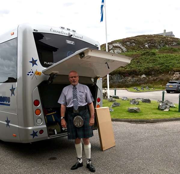 Scottish man wearing a kilt