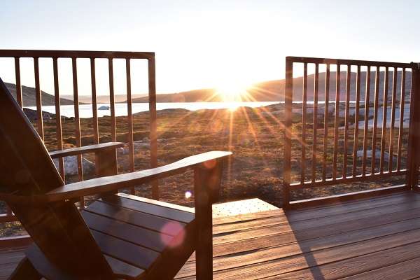 A peaceful sunset from my tabin's private veranda, looking out on the Greenland ice sheet and pristine Arctic wilderness…and hoping to one day return.