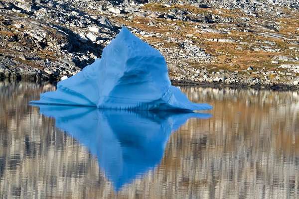 Blue iceberg in East Greenland