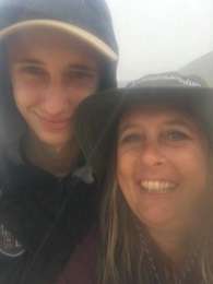 Camie Kirkevold and her son in Ecuador