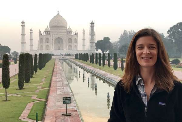 Amanda Jamieson at the Taj Mahal