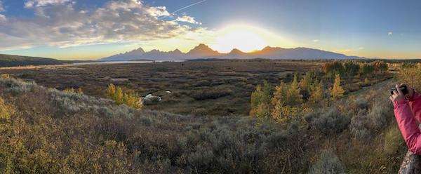 Sunset in the Tetons.