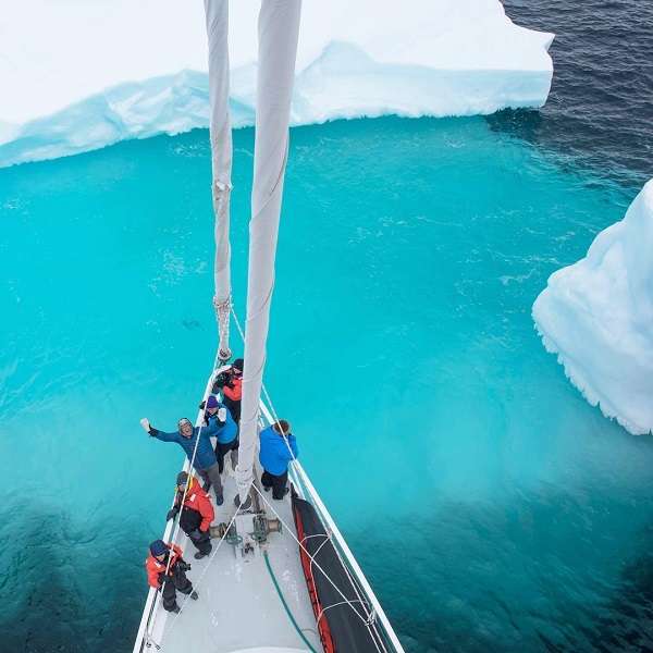 Guests on the australis sailing to Antarctica