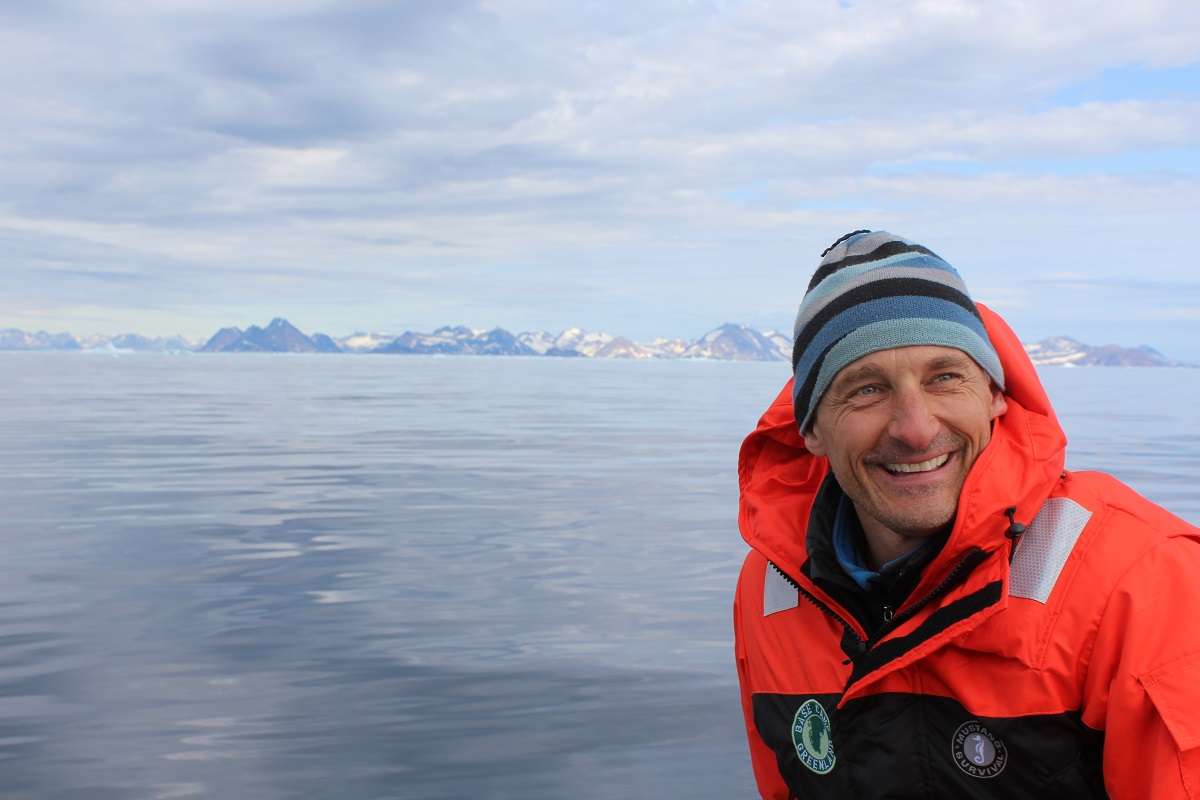 Nat Hab staff member Rick Guthke explores Greenland. 