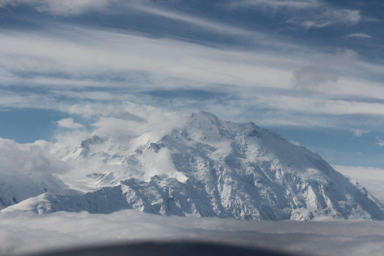 The peak of Denali in Alaska.