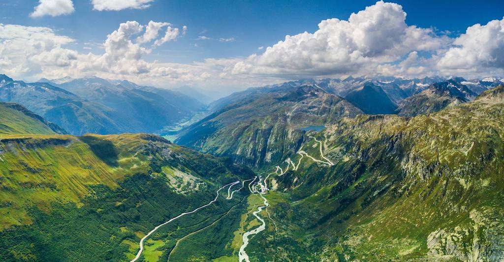 Switzerland's valleys and mountains.