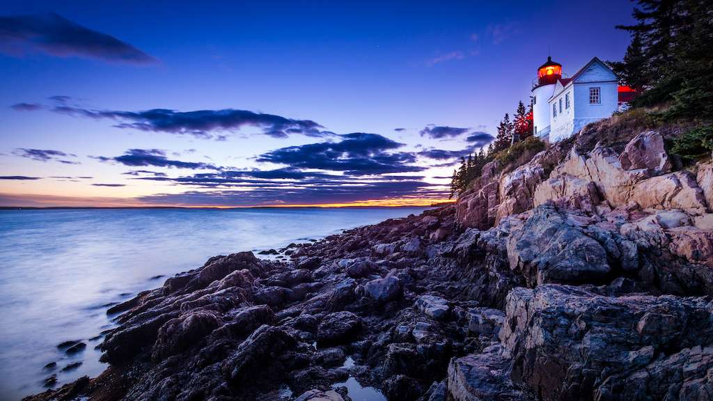 Bass Harbor Head Lighthouse in Acadia National Park. 