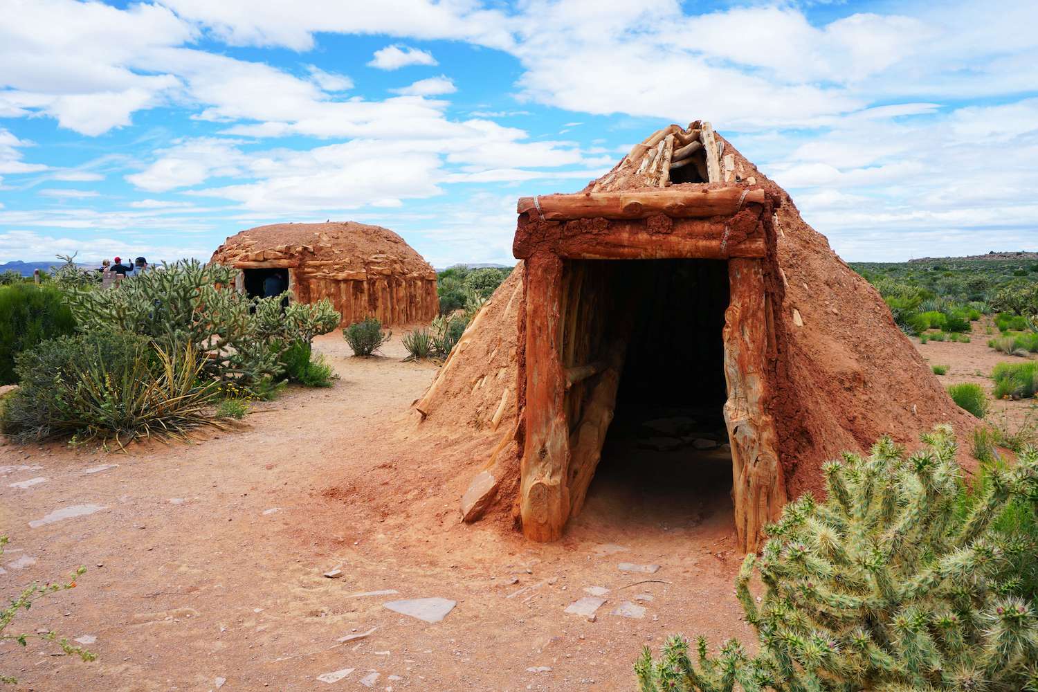 Native American houses of the Hualapai tribe in the Grand Canyon