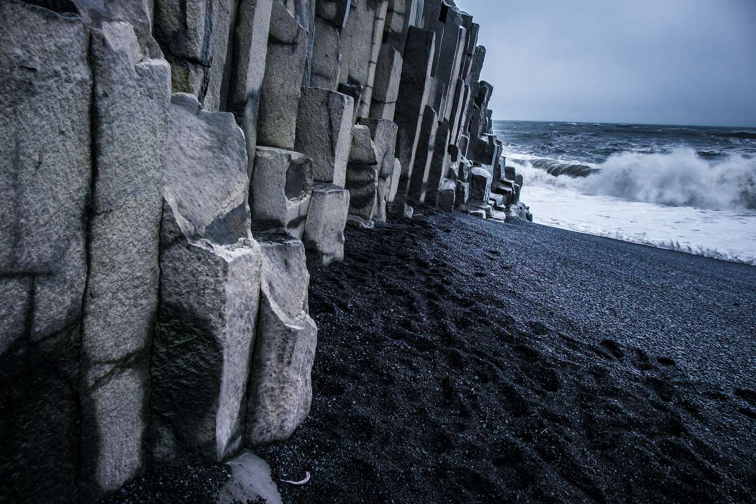 Black Sand Beach in Iceland. 