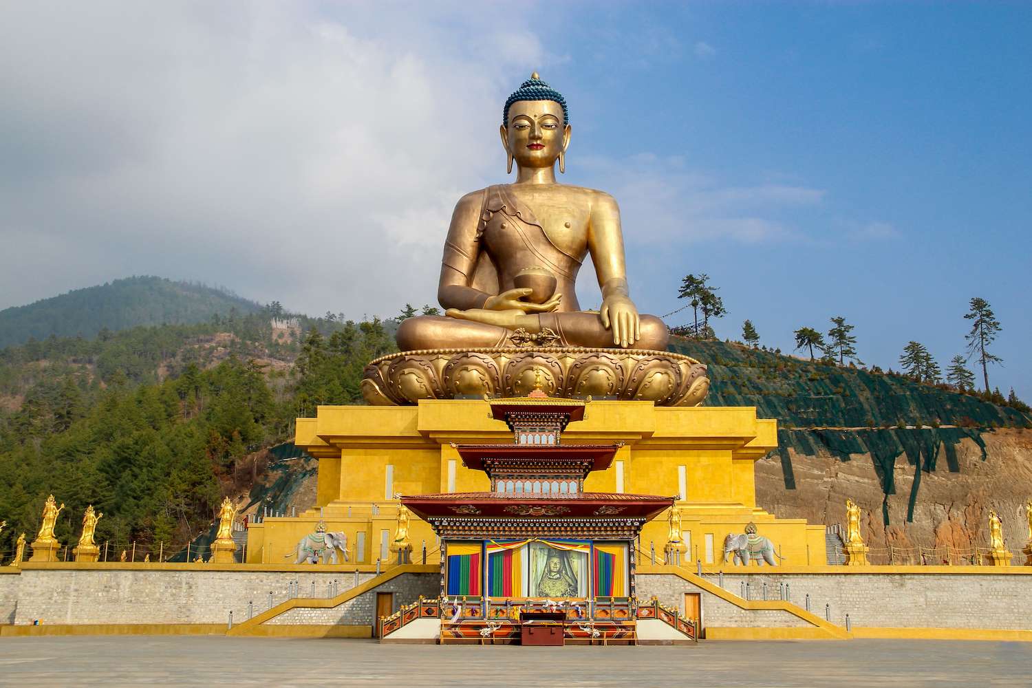 Buddha Dordenma Statue or Big Golden Buddha, in Thimphu (Bhutan)