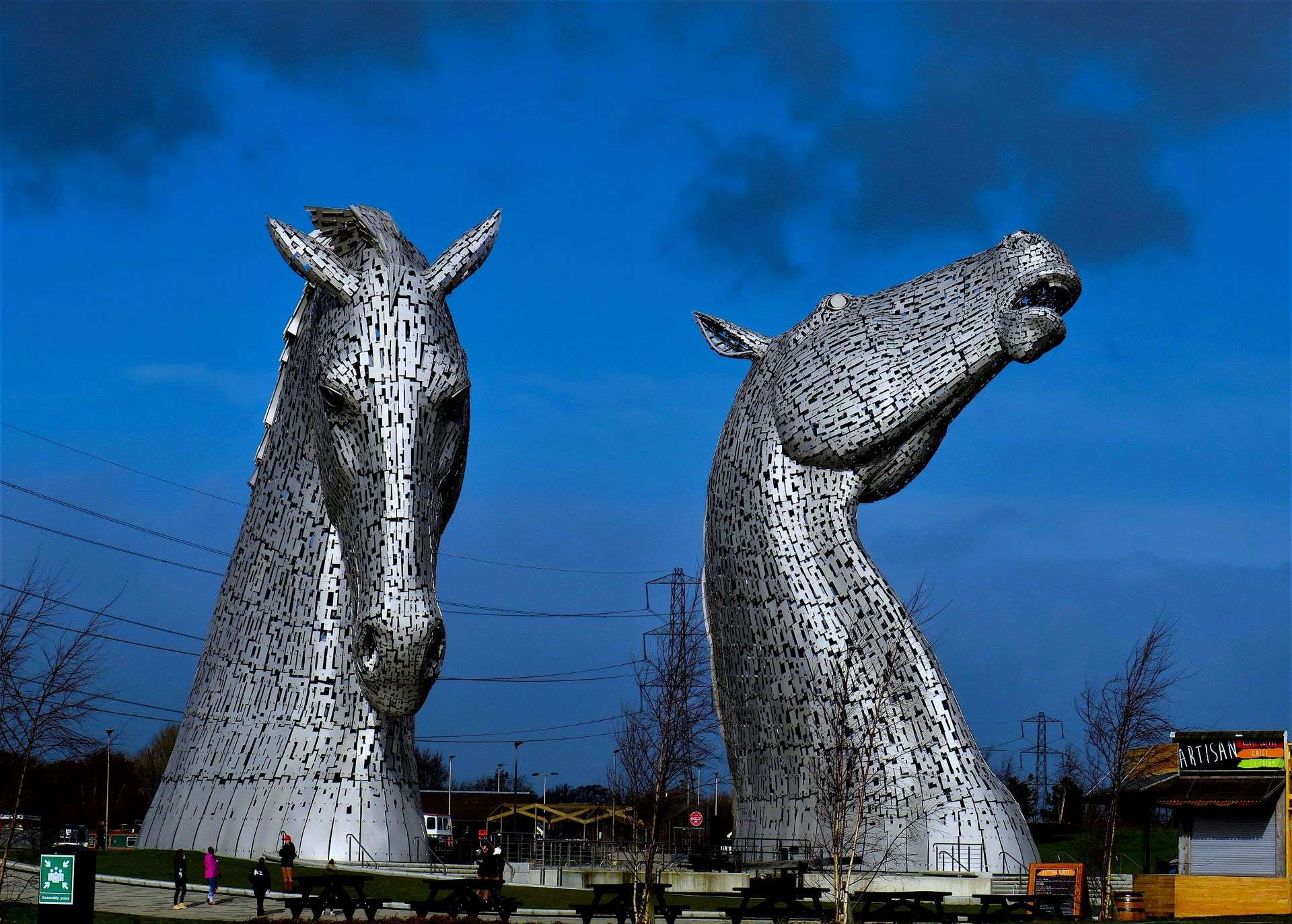 The Kelpies sculpture by Andy Scott in Helix Park.