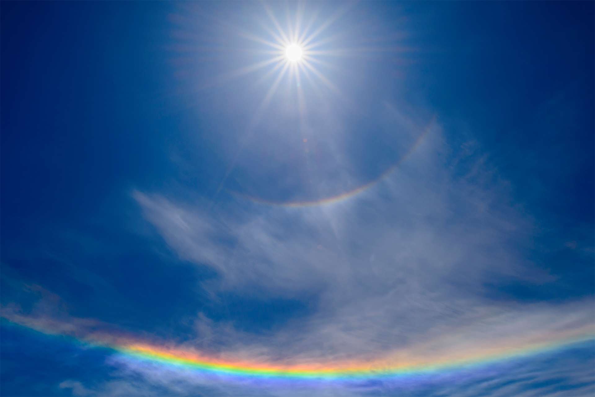 circumhorizon arc and halo fire rainbow