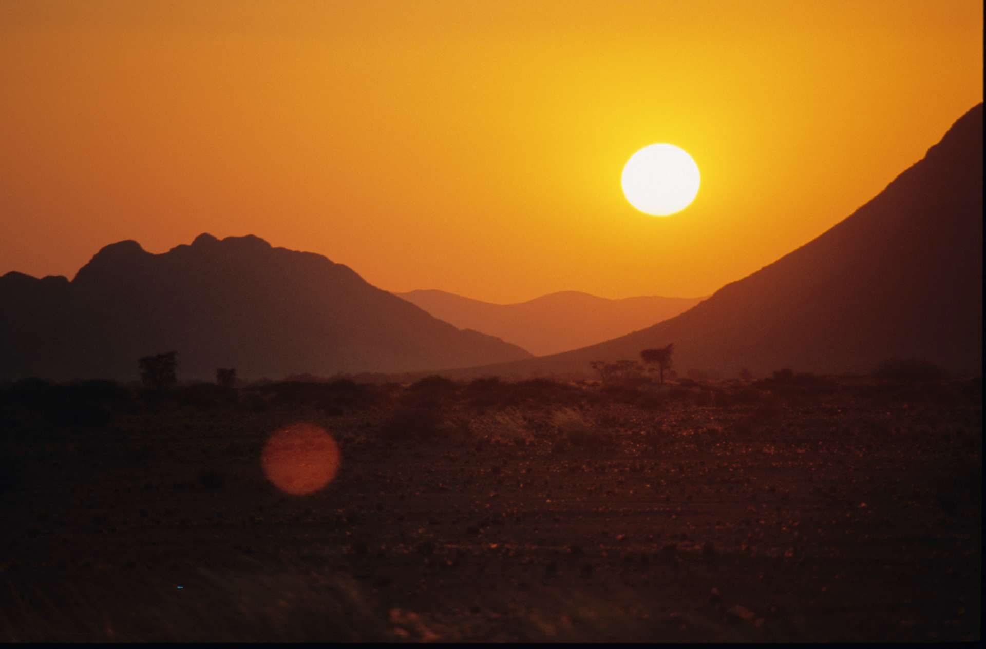 A beautiful sunset in Namibia. 