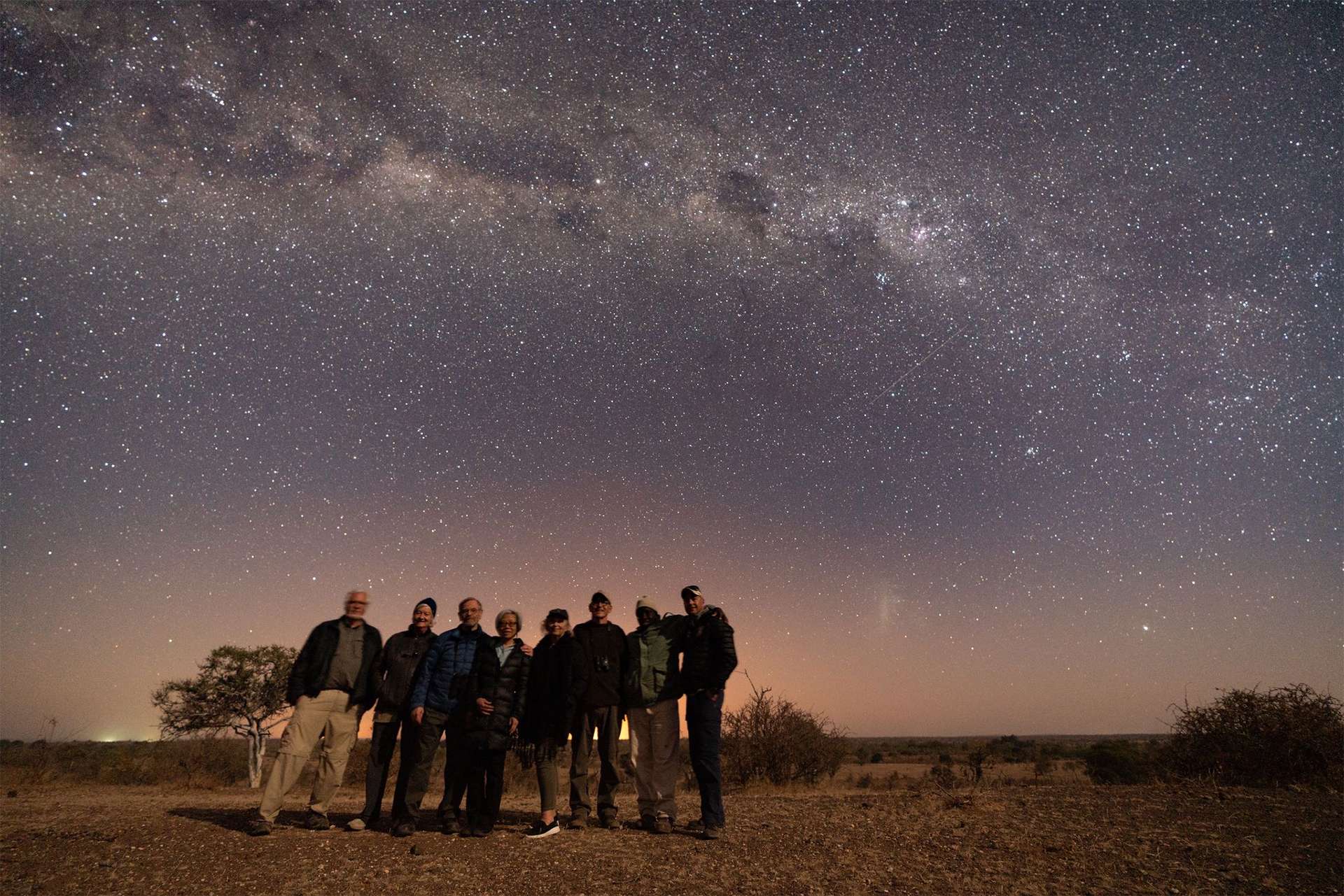 Safari night bush walk under the Milky Way stars south africa