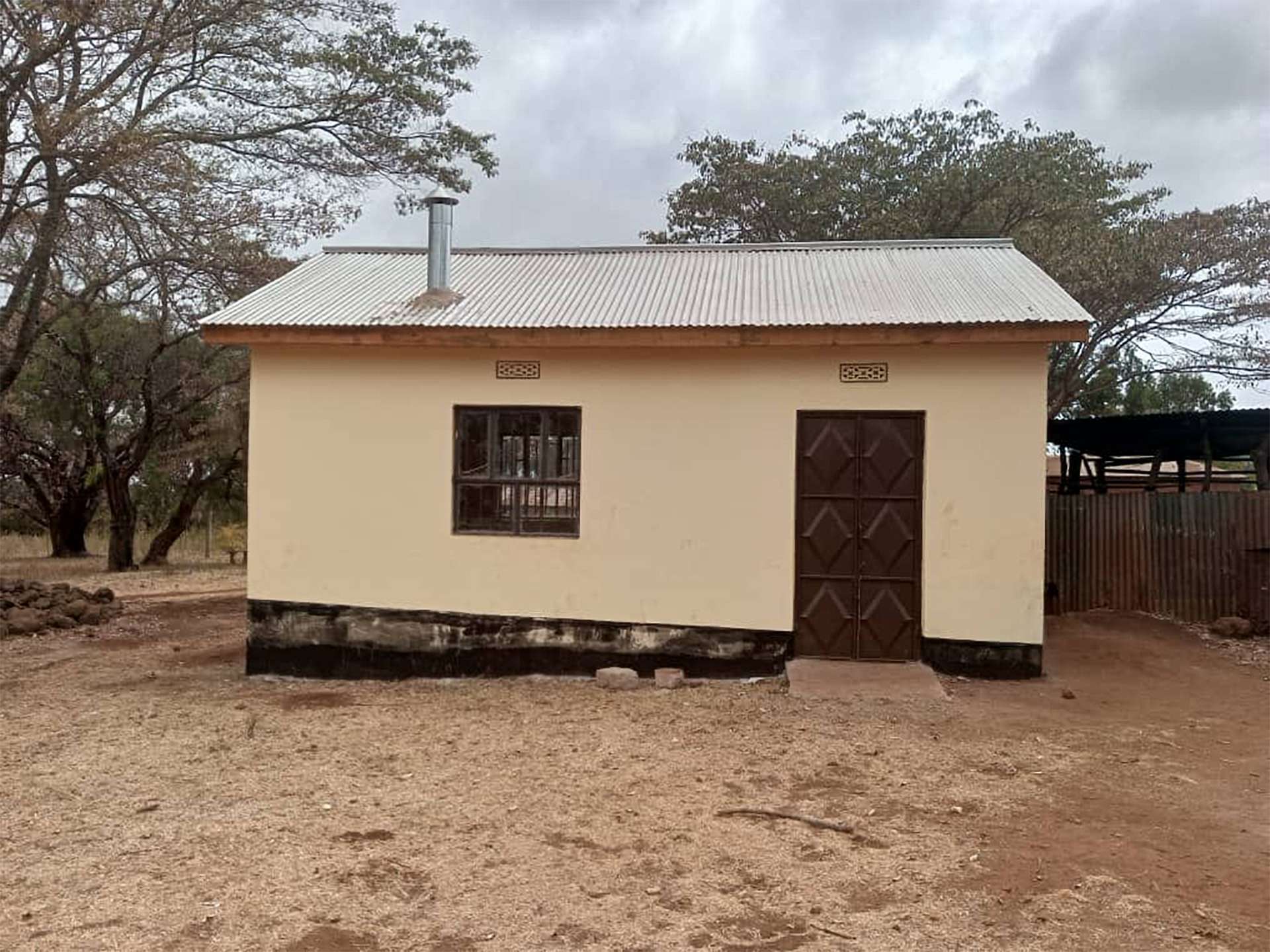 Construction site kitchen build for a school in Tanzania 