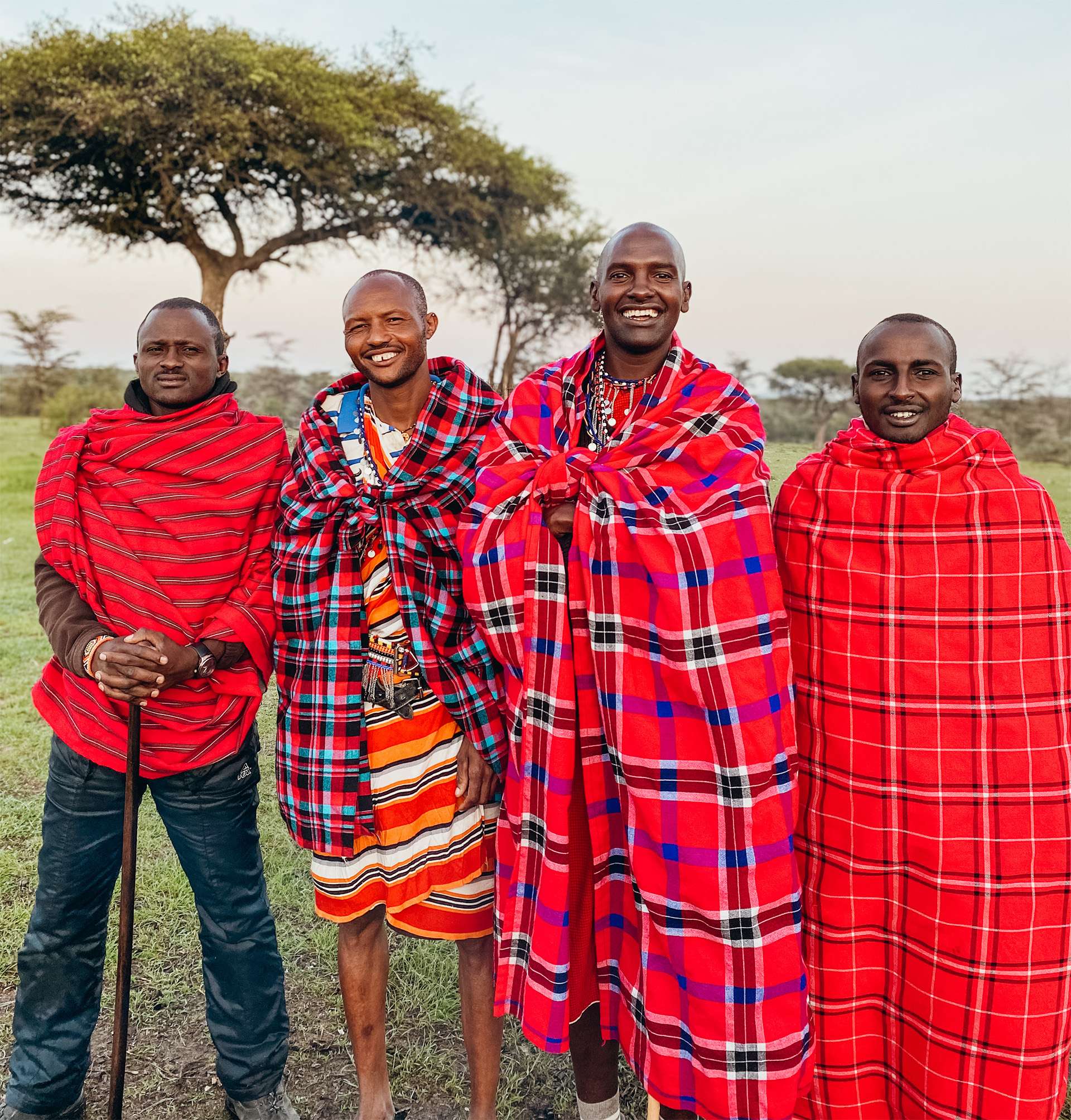 Making friends with a group of Maasai men on a Nat Hab & WWF safari in Kenya! © Kendra Olson