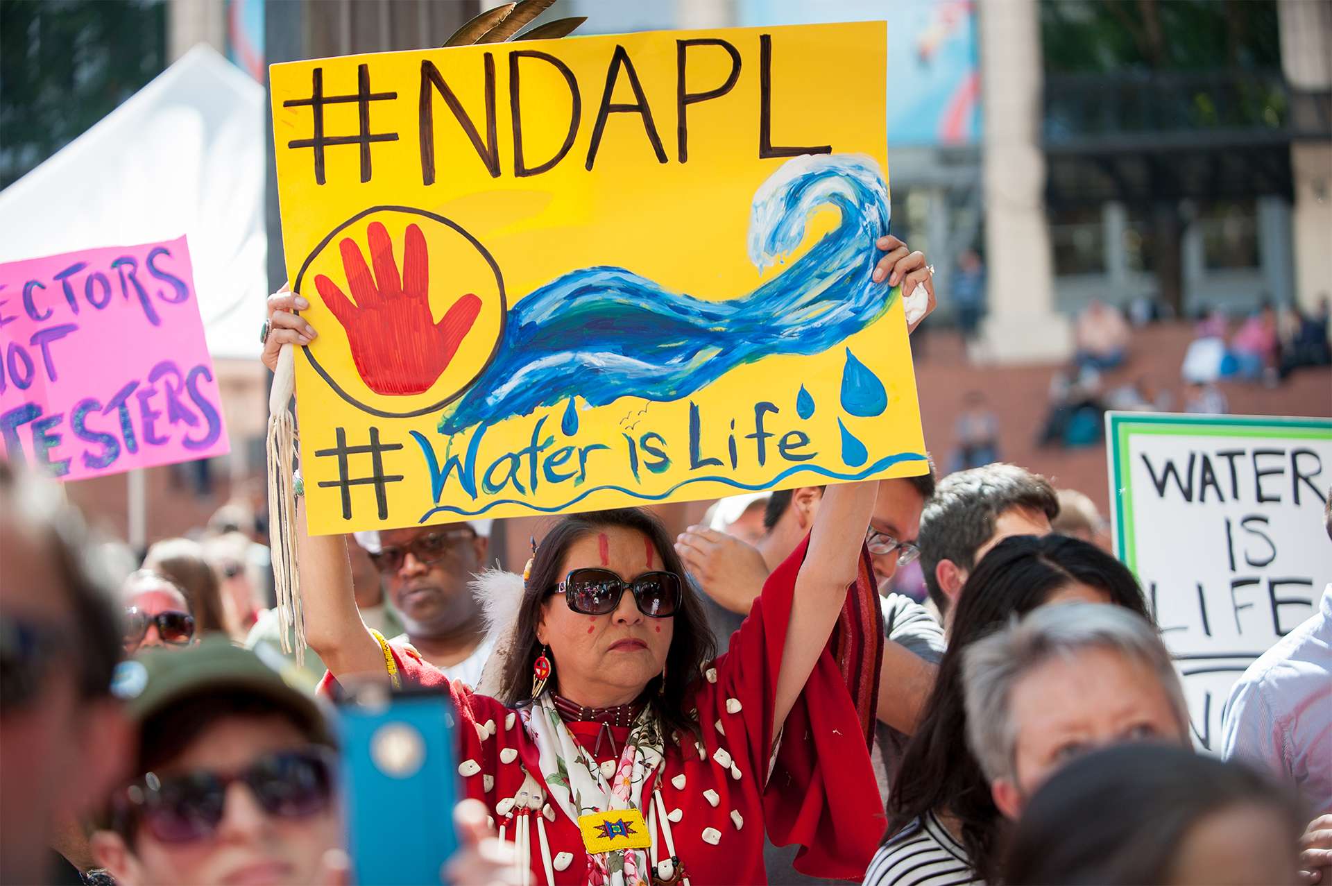 September 9, 2016: Standing Rock Solidarity Rally, in protest to the Access Oil Pipe line in North Dakota at Pioneer Square in downtown Portland, Oregon.