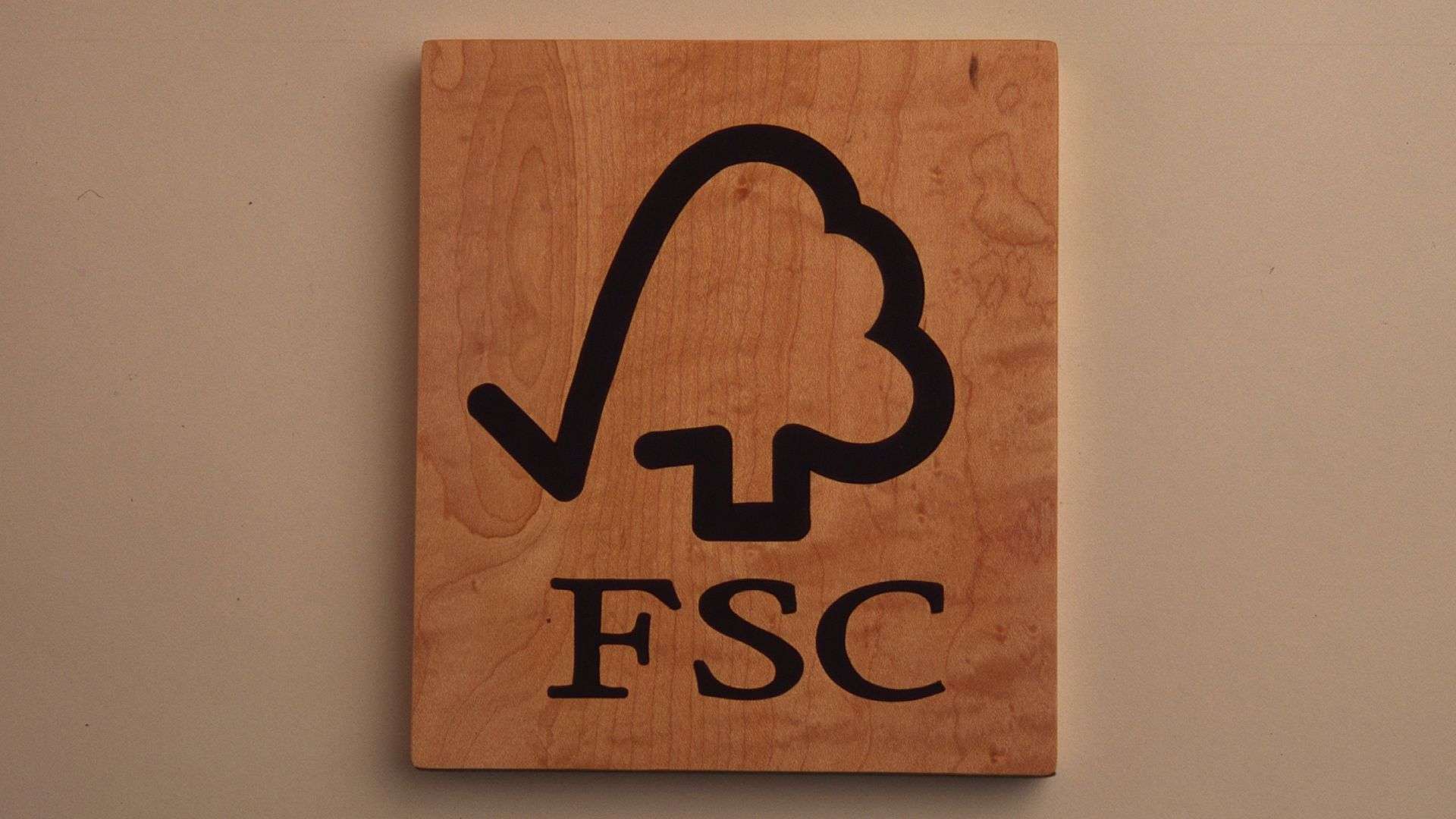 FSC logo On timber from a certified forest United Kingdom Project