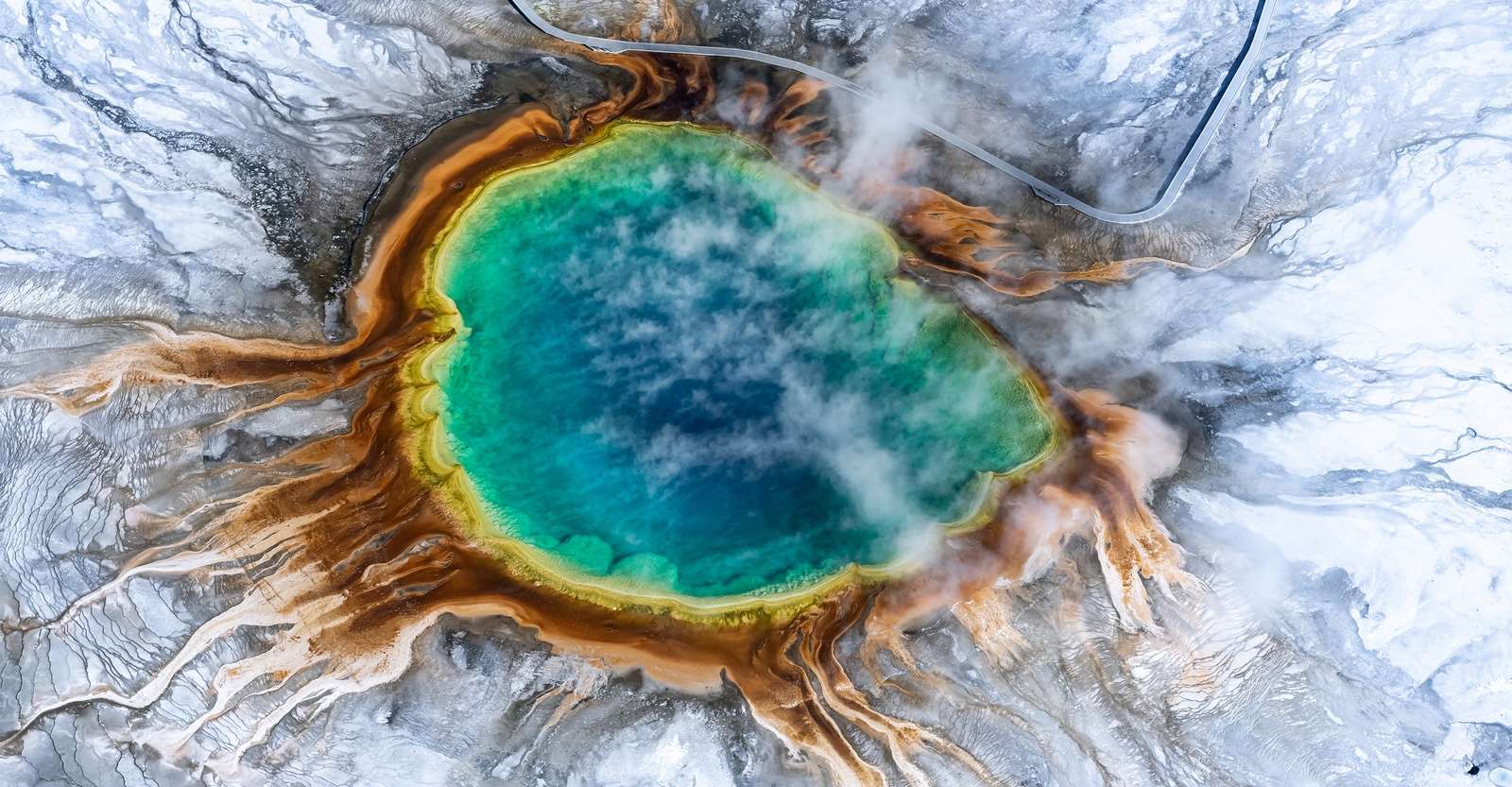 Grand Prismatic Hot Spring, Yellowstone National Park, Wyoming.