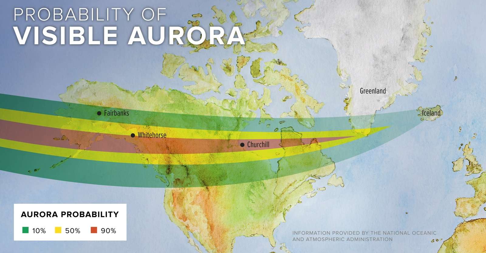 Aurora band map.