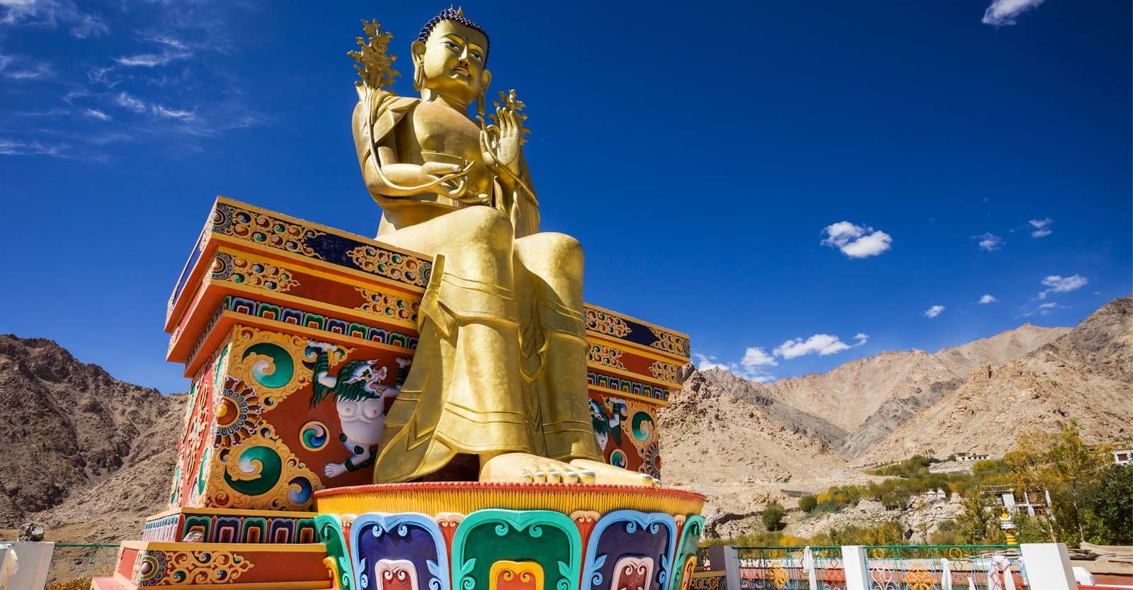 Buddhist statue, Likir Monastery, Ladakh, India.