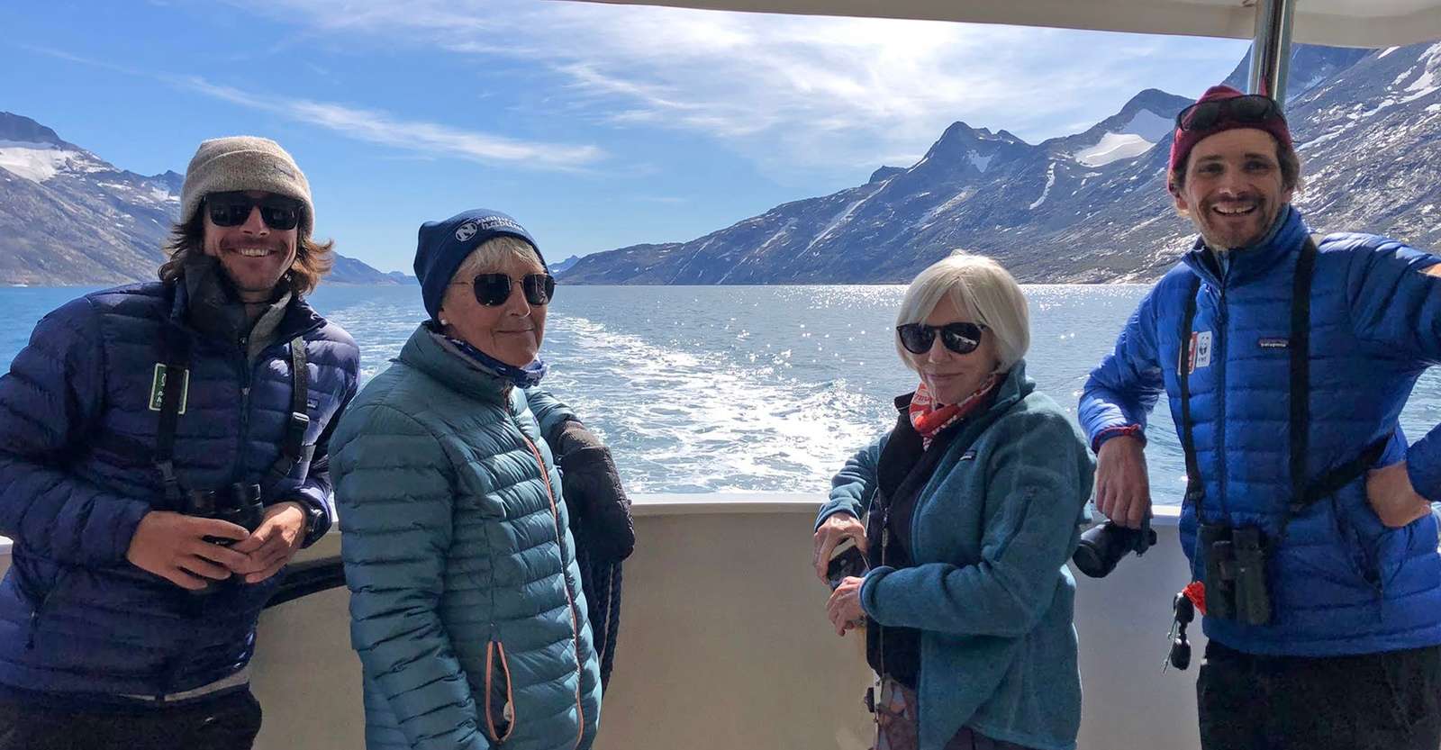Nat Hab guests, Sermilik Fjord, Greenland.