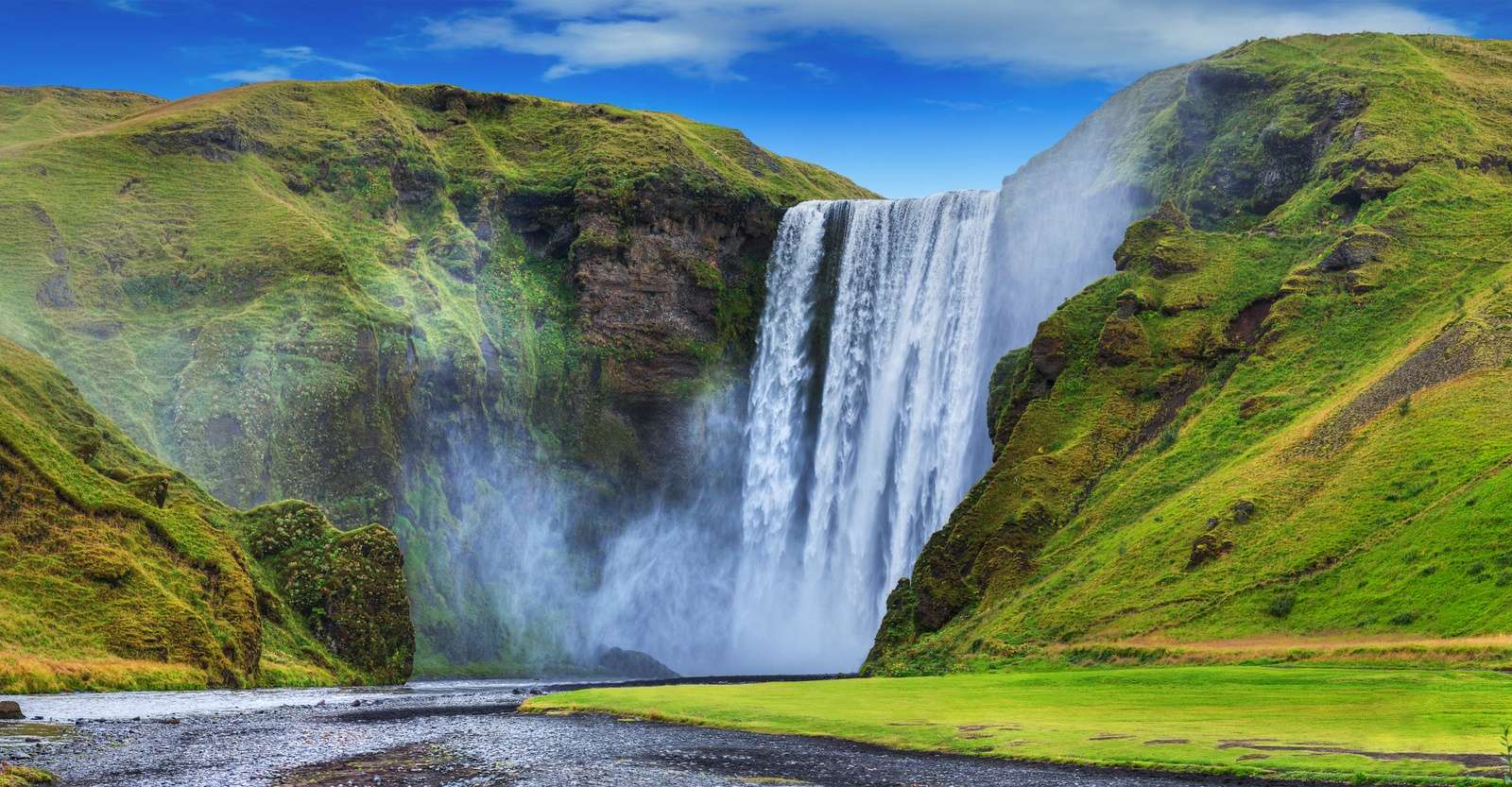 Skogafoss waterfall, Iceland.