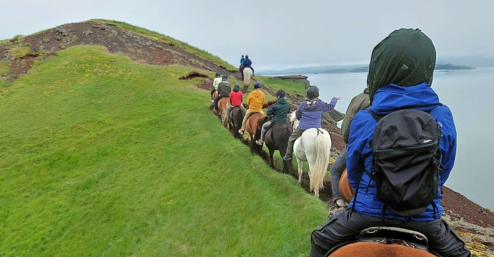 Nat Hab guests horseback riding, Iceland.