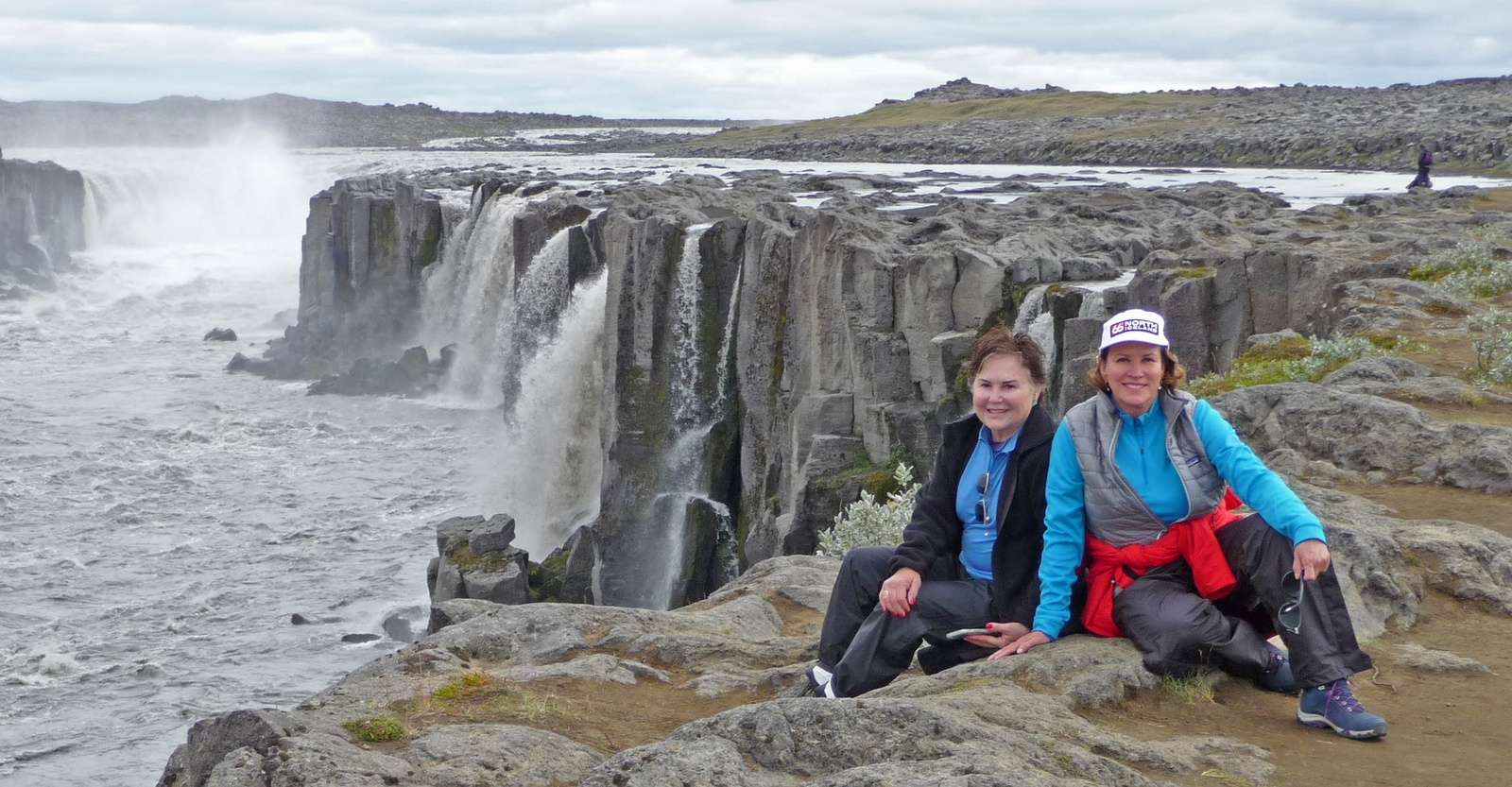 Nat Hab guests at Godafoss waterfall, Iceland.