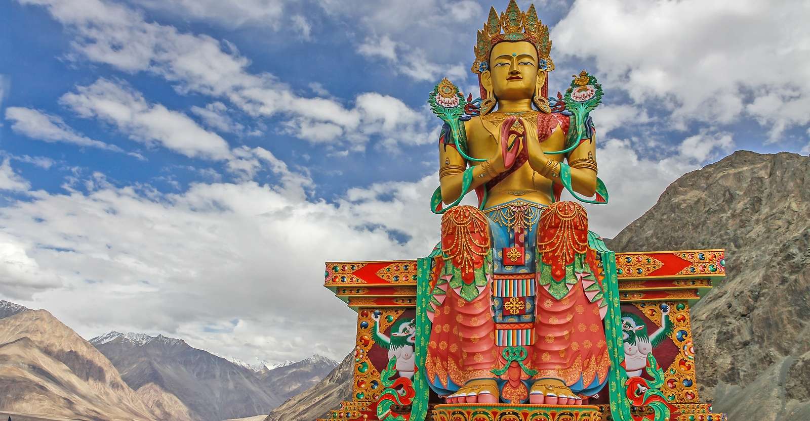 Maitreya Buddha, Diskit Monastery, Nubra Valley, Ladakh, India.