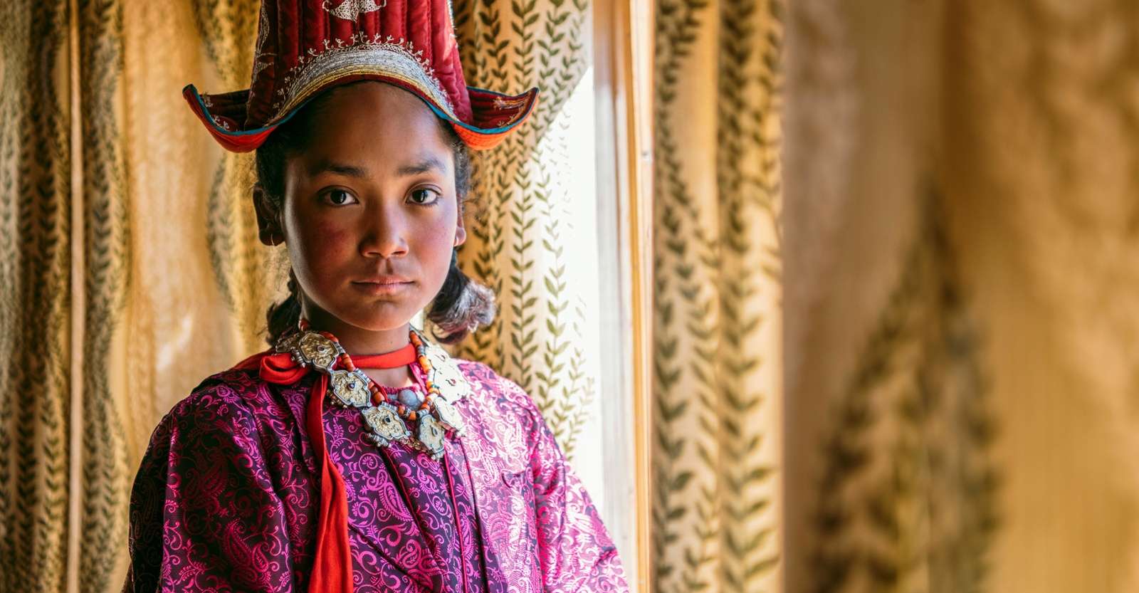 Tibetan girl, Ladakh, India.